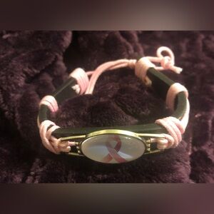 Pink Ribbon Breast Cancer Awareness Bracelet